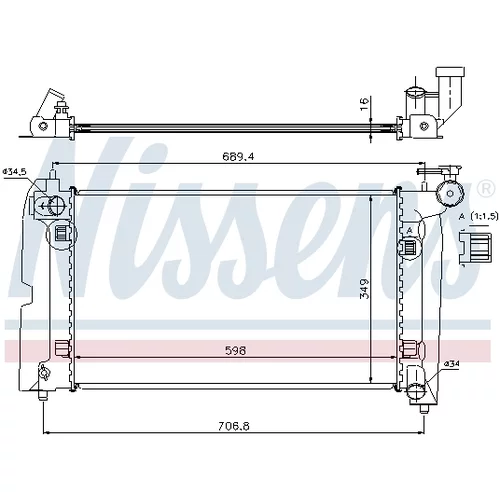 Chladič motora NISSENS 64646A - obr. 5