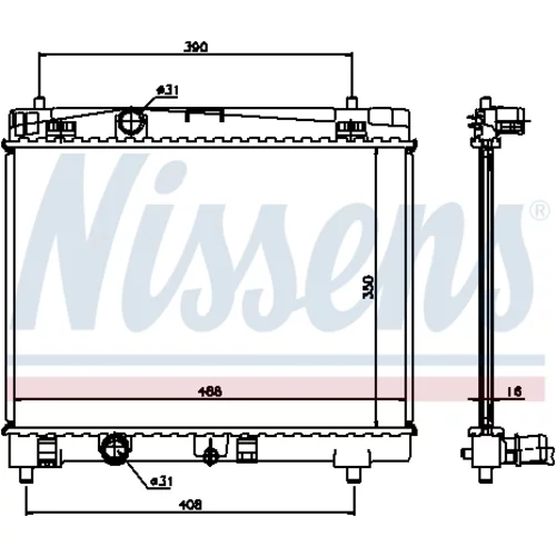 Chladič motora NISSENS 64671A - obr. 4