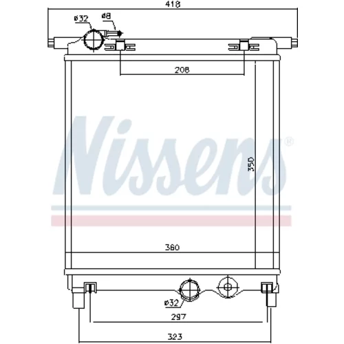 Chladič motora NISSENS 65300 - obr. 4