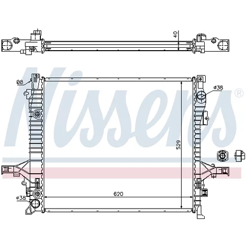 Chladič motora NISSENS 65613A - obr. 9