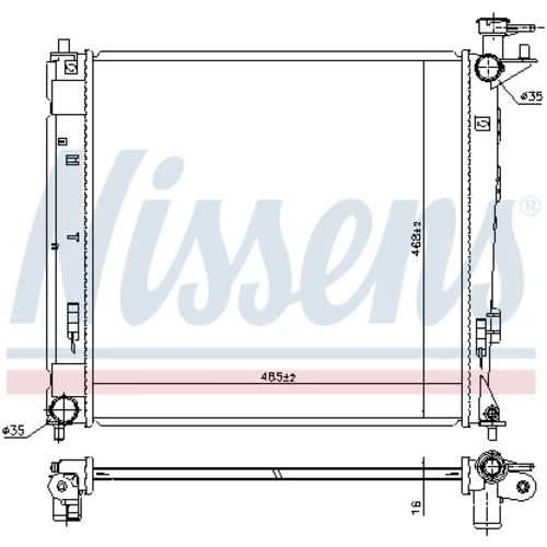 Chladič motora 675019 /NISSENS/ - obr. 5