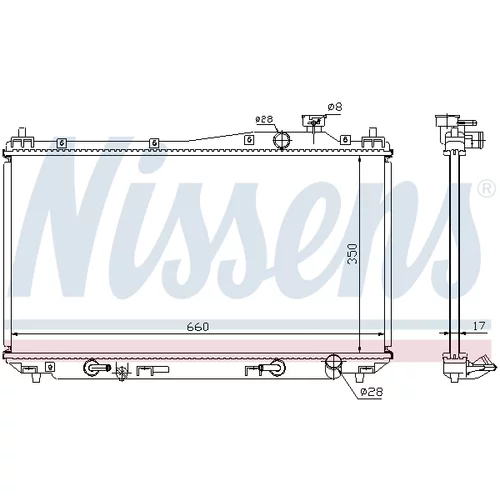 Chladič motora NISSENS 68115 - obr. 2