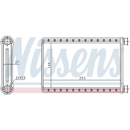 Výmenník tepla vnútorného kúrenia 70523 /NISSENS/ - obr. 5