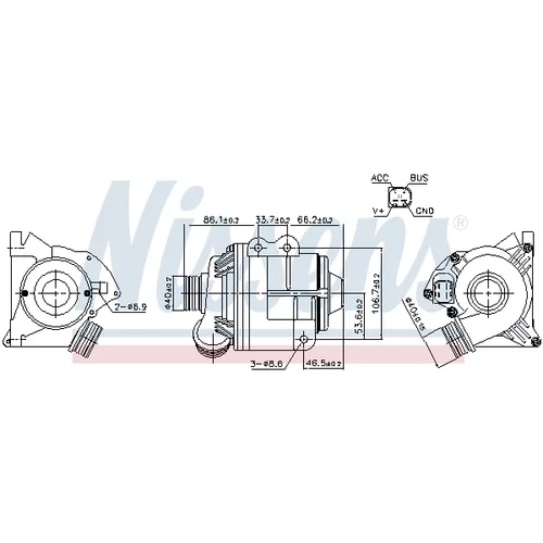 Vodné čerpadlo, chladenie motora NISSENS 831075 - obr. 6