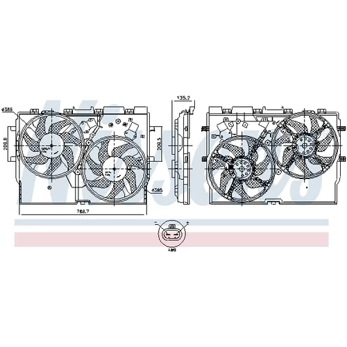 Ventilátor chladenia motora NISSENS 850005 - obr. 8