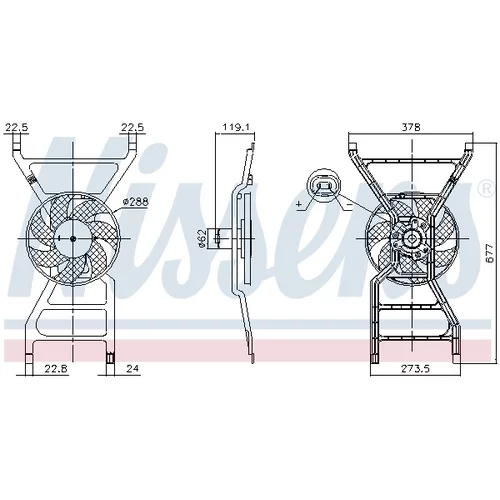 Ventilátor chladenia motora NISSENS 850089