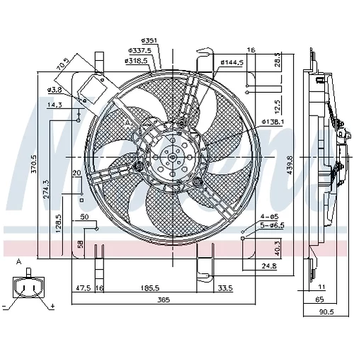 Ventilátor chladenia motora NISSENS 85028 - obr. 5