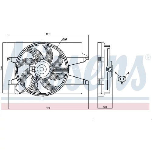 Ventilátor chladenia motora NISSENS 85030 - obr. 4