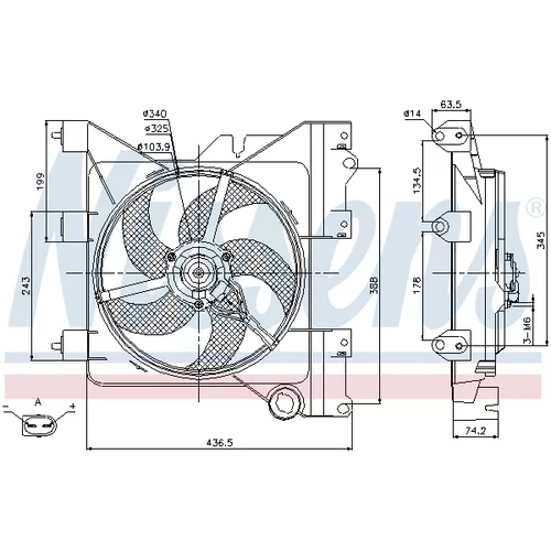 Ventilátor chladenia motora NISSENS 85316 - obr. 5