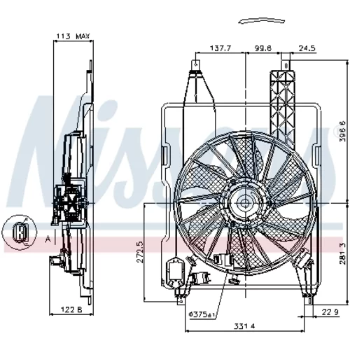 Ventilátor chladenia motora NISSENS 85515 - obr. 5