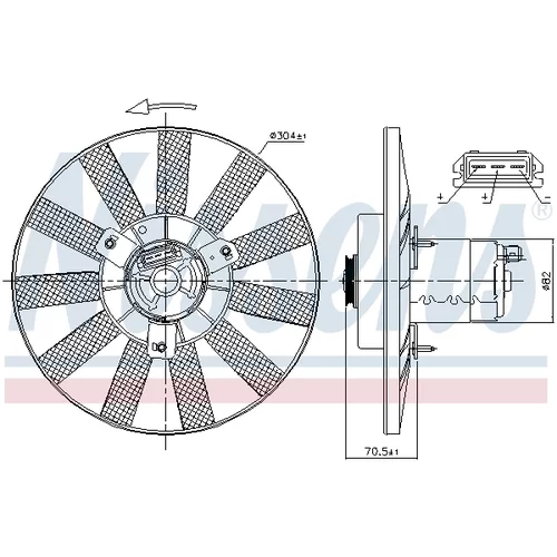 Ventilátor chladenia motora NISSENS 85539 - obr. 5