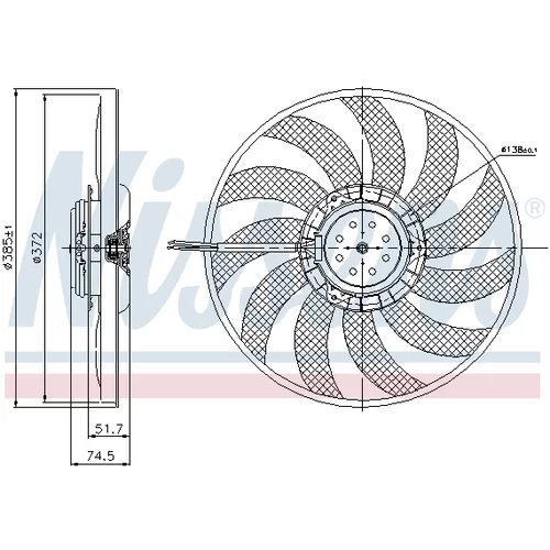 Ventilátor chladenia motora 85638 /NISSENS/ - obr. 4