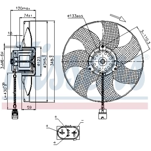 Ventilátor chladenia motora NISSENS 85726 - obr. 6