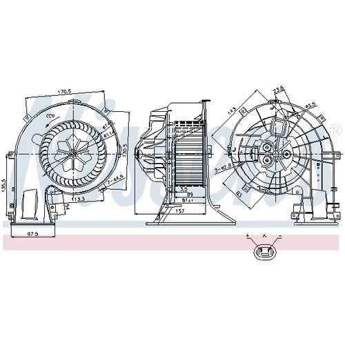 Vnútorný ventilátor NISSENS 87025 - obr. 10