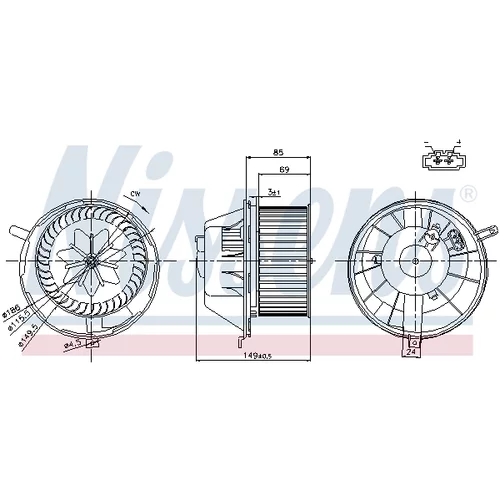 Vnútorný ventilátor NISSENS 87034 - obr. 5