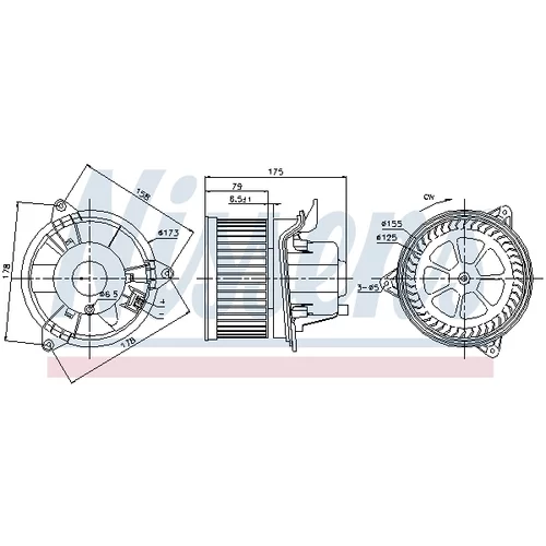 Vnútorný ventilátor NISSENS 87122 - obr. 5