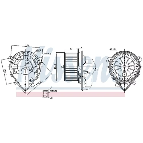 Vnútorný ventilátor NISSENS 87178 - obr. 5