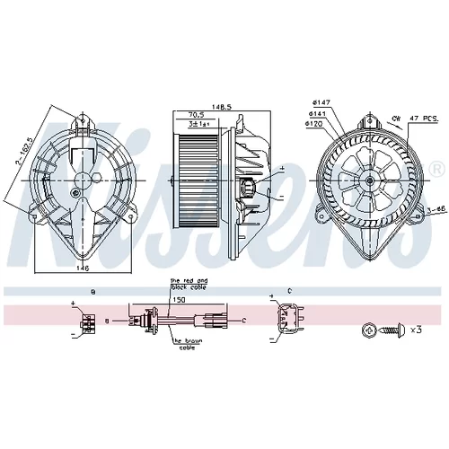 Vnútorný ventilátor NISSENS 87183 - obr. 5