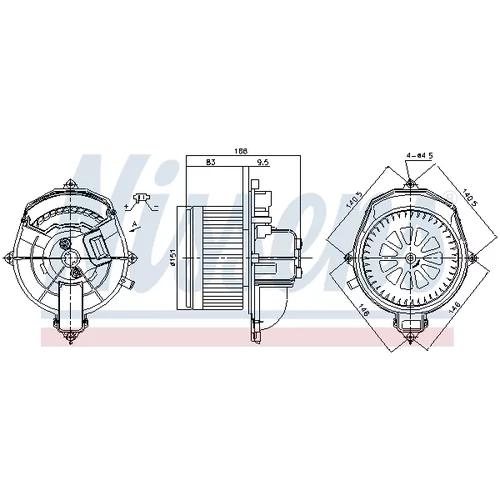 Vnútorný ventilátor NISSENS 87288 - obr. 5