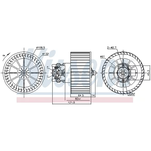 Vnútorný ventilátor NISSENS 87479 - obr. 4