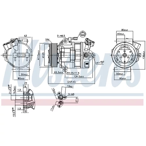 Kompresor klimatizácie 890138 /NISSENS/ - obr. 5