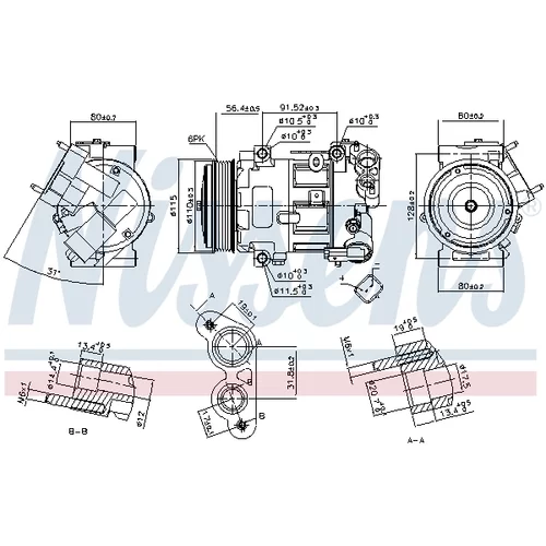 Kompresor klimatizácie NISSENS 890324 - obr. 6