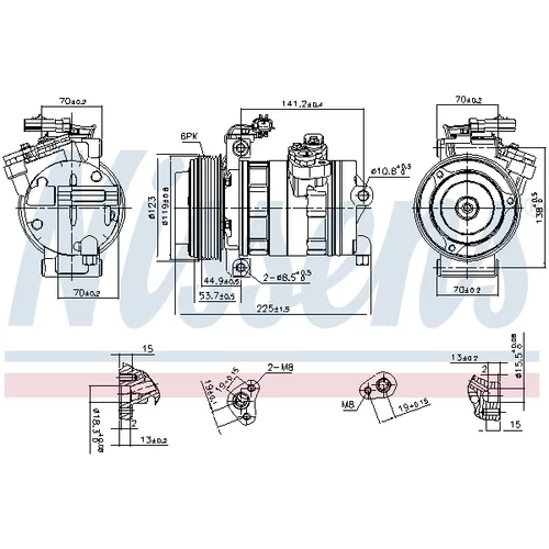 Kompresor klimatizácie 890662 /NISSENS/ - obr. 5