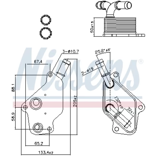 Chladič motorového oleja 90965 /NISSENS/ - obr. 5