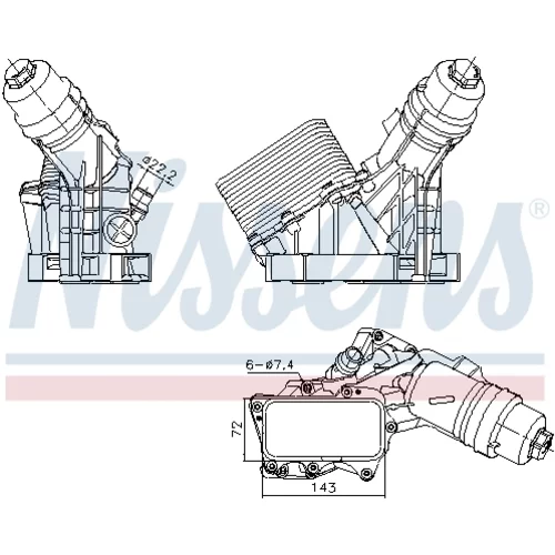 Chladič motorového oleja 91487 /NISSENS/ - obr. 5