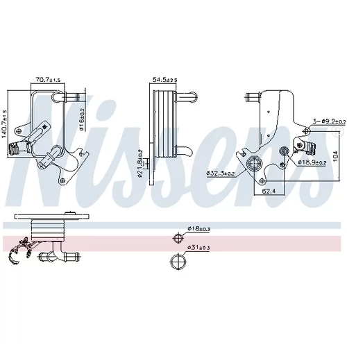 Chladič oleja automatickej prevodovky 91553 /NISSENS/ - obr. 6