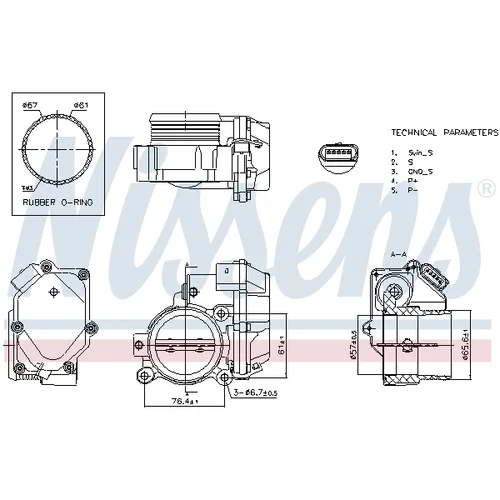 Hrdlo škrtiacej klapky 955176 /NISSENS/ - obr. 4