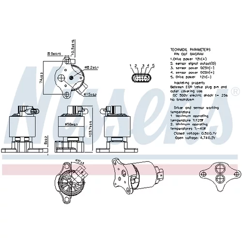 EGR ventil NISSENS 98206 - obr. 6