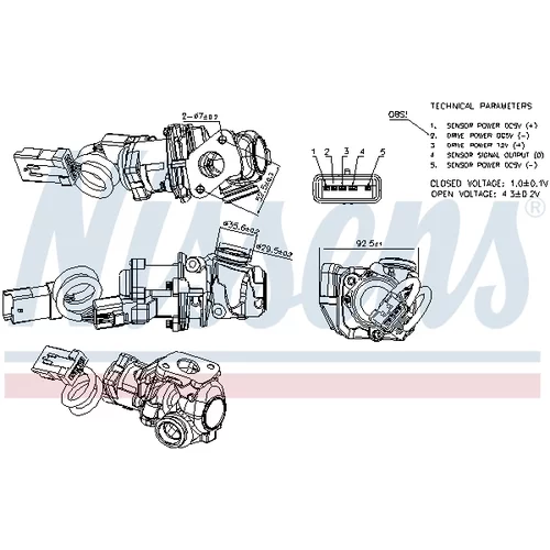 EGR ventil NISSENS 98244 - obr. 7