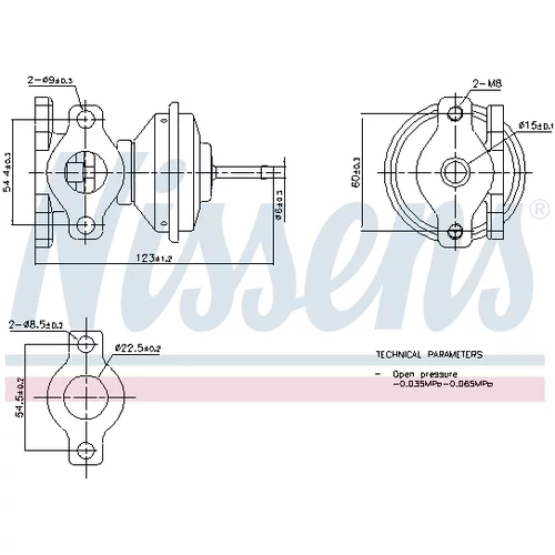 EGR ventil 98471 /NISSENS/