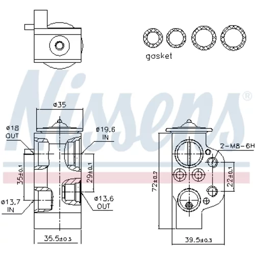 Expanzný ventil klimatizácie NISSENS 999375 - obr. 4