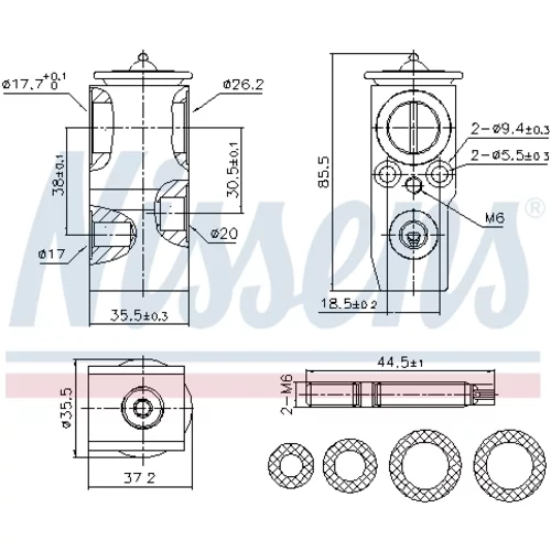 Expanzný ventil klimatizácie NISSENS 999392 - obr. 5