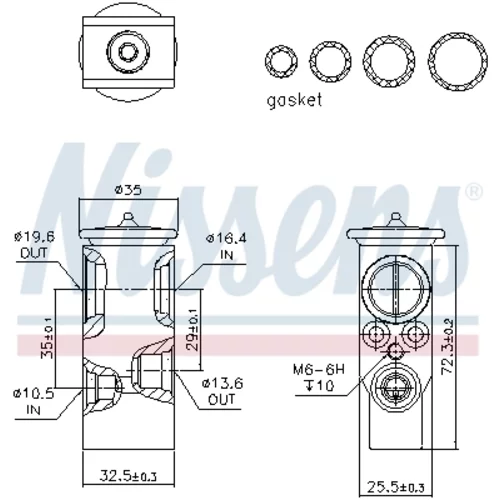 Expanzný ventil klimatizácie NISSENS 999396 - obr. 5