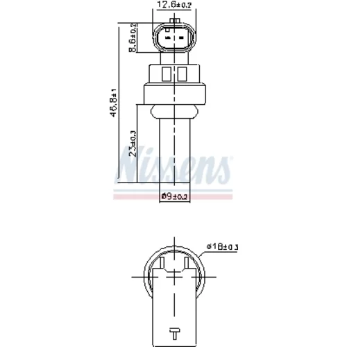 Snímač teploty chladiacej kvapaliny NISSENS 207035
