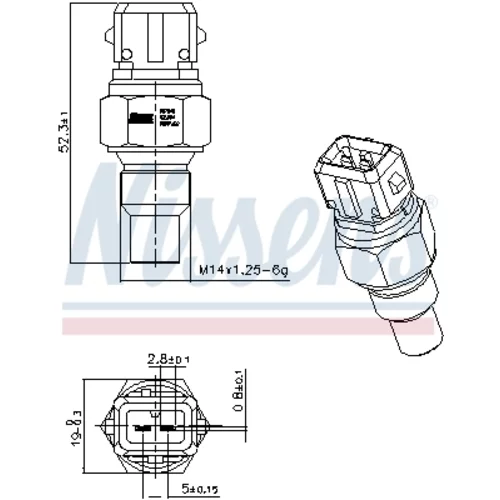Snímač teploty chladiacej kvapaliny NISSENS 207049 - obr. 5