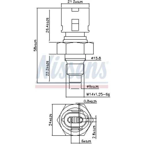 Snímač teploty chladiacej kvapaliny NISSENS 207075 - obr. 5