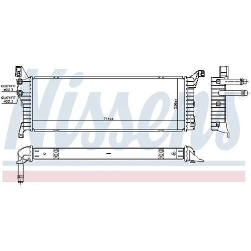 Chladič motora NISSENS 606087 - obr. 2