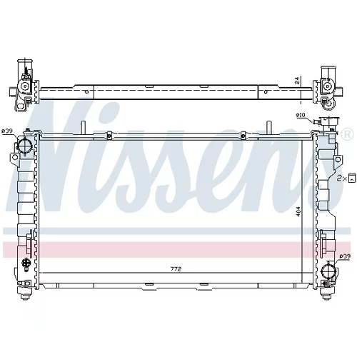 Chladič motora NISSENS 61005 - obr. 1