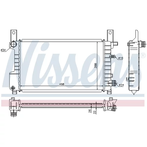 Chladič motora NISSENS 62076A - obr. 4