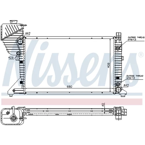 Chladič motora NISSENS 62597A - obr. 5