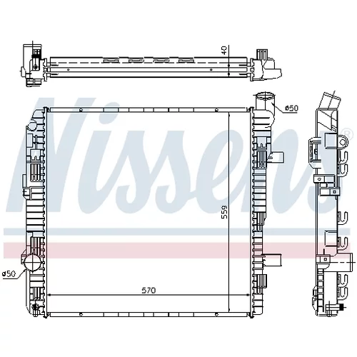 Chladič motora NISSENS 62626A - obr. 4