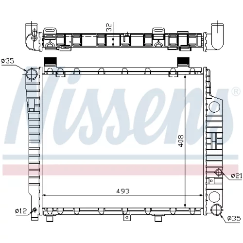 Chladič motora NISSENS 62754A - obr. 4