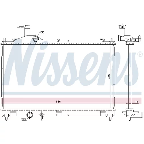 Chladič motora NISSENS 628967 - obr. 4