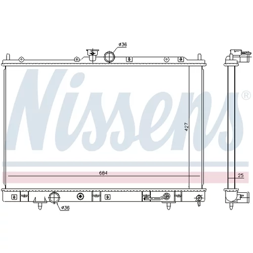 Chladič motora NISSENS 628973 - obr. 4