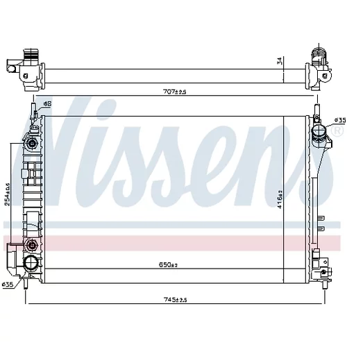 Chladič motora NISSENS 63023 - obr. 4