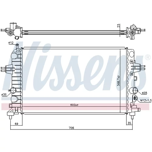 Chladič motora NISSENS 63028A - obr. 5